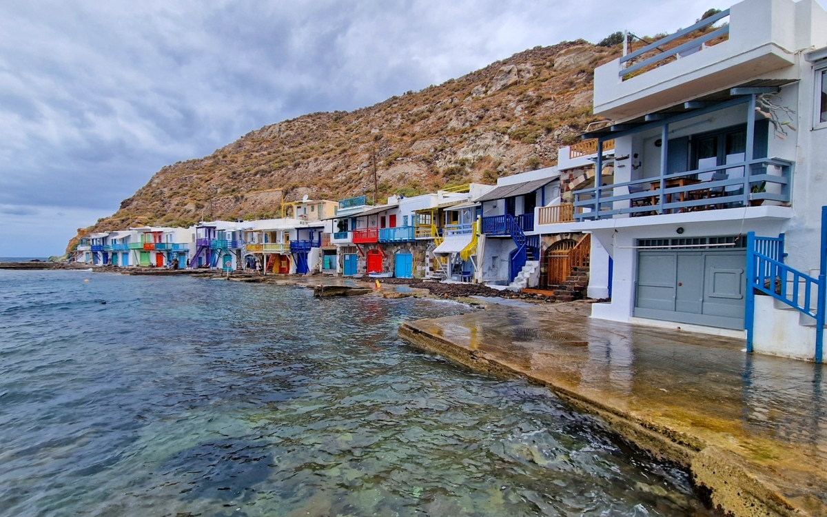 Klima traditional fishing village on Milos