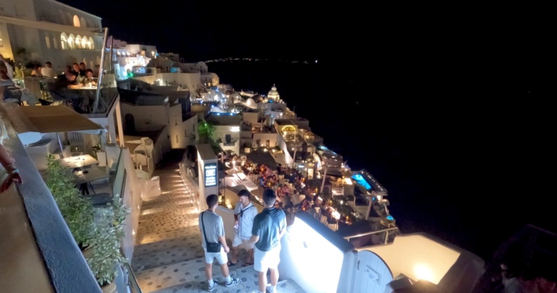 Santorini Caldera at night