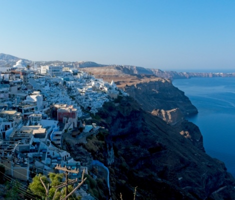 Santorini Caldera Early Morning