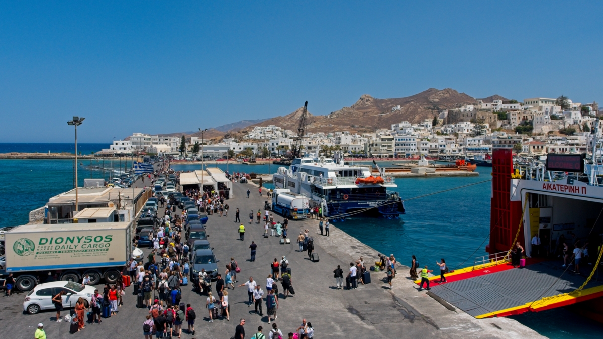 Naxos Town Port Area